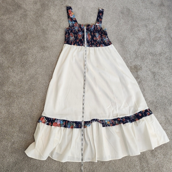 Vintage Honolulu Hawaii Smocked Tank Midi Dress Summer Retro Tiki Beach Resort - Picture 13 of 16